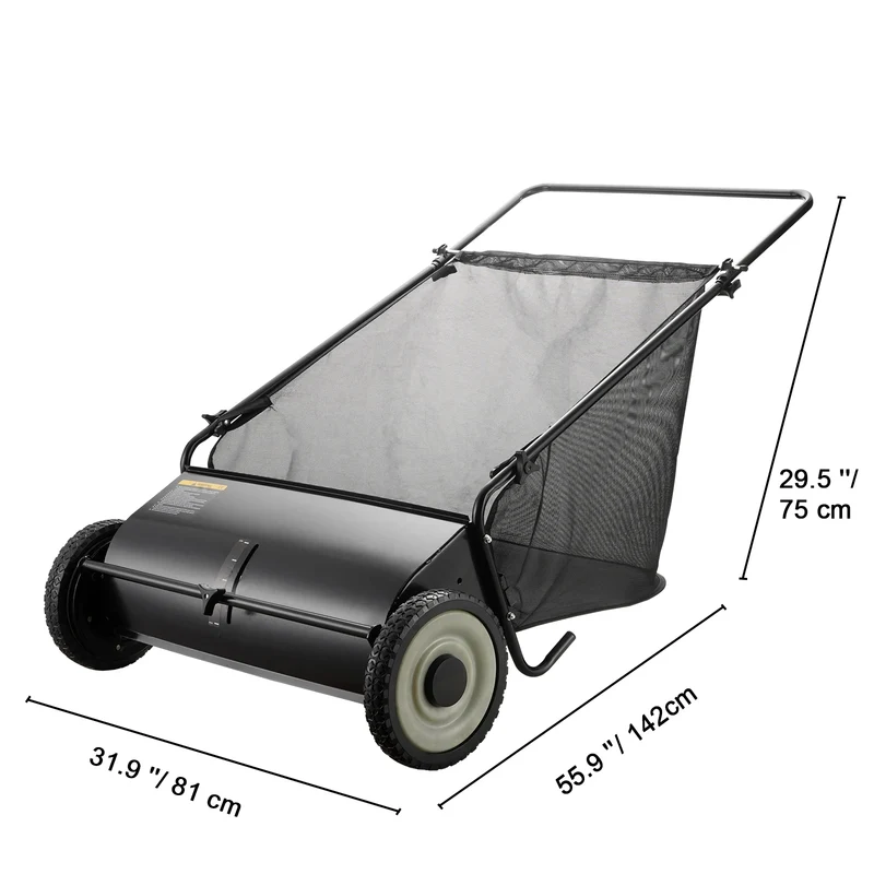SucceBuy Heavy Duty Tow Behind Lawn Sweeper And Grass Collector