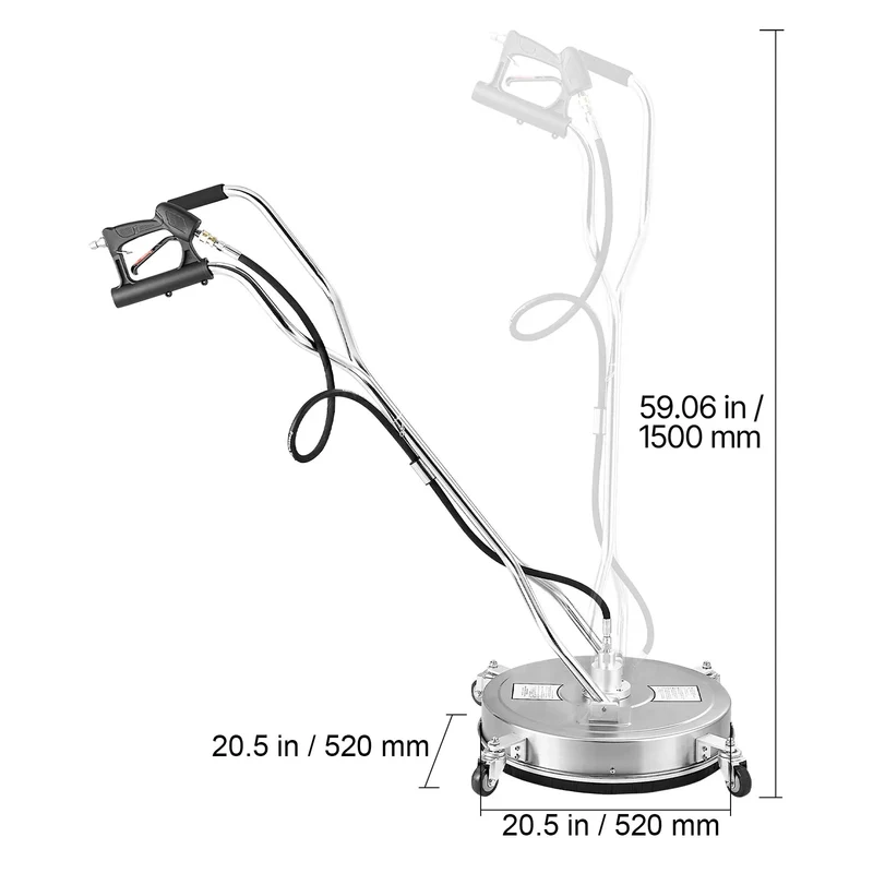 Vevor Pressure Washer Surface Cleaner With Four Wheels
