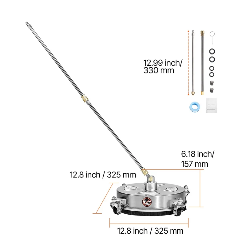 Vevor Pressure Washer Surface Cleaner With Four Wheels
