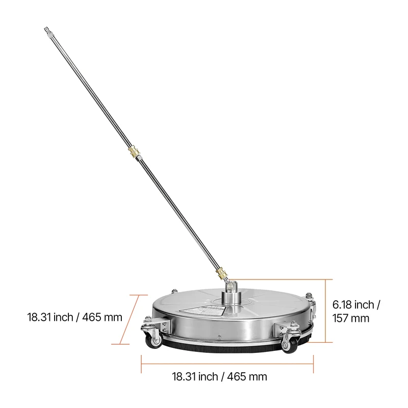 Vevor Pressure Washer Surface Cleaner With Four Wheels
