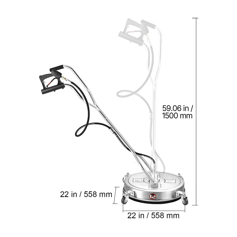 Vevor Pressure Washer Surface Cleaner With Four Wheels