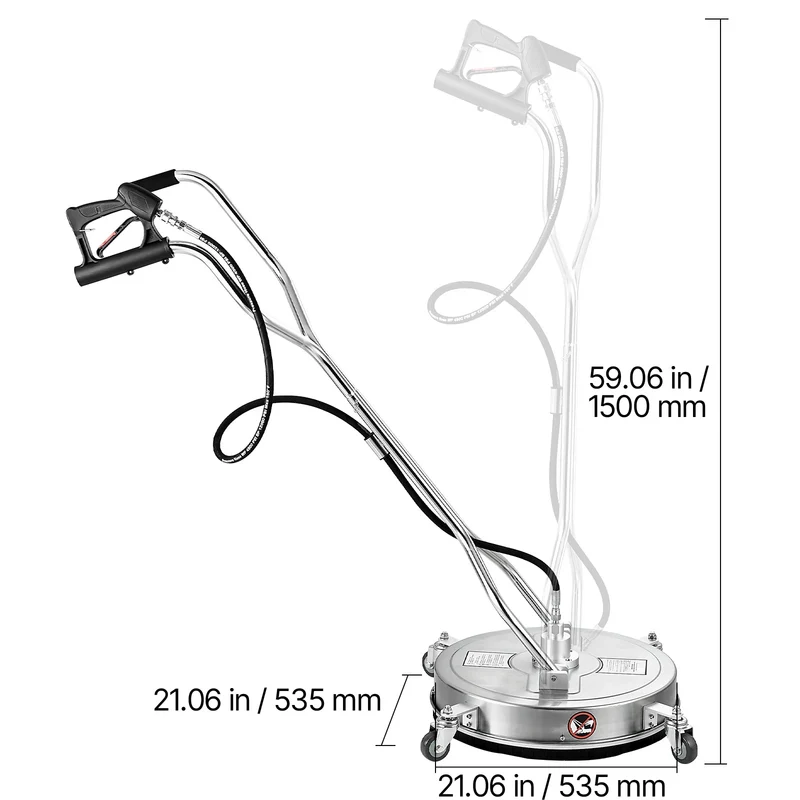 Vevor Pressure Washer Surface Cleaner With Four Wheels