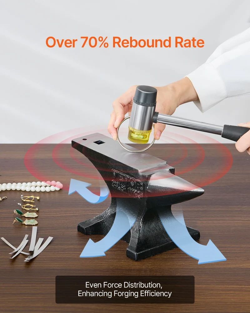SucceBuy Cast Steel Single Horn Anvil For Professional Blacksmith