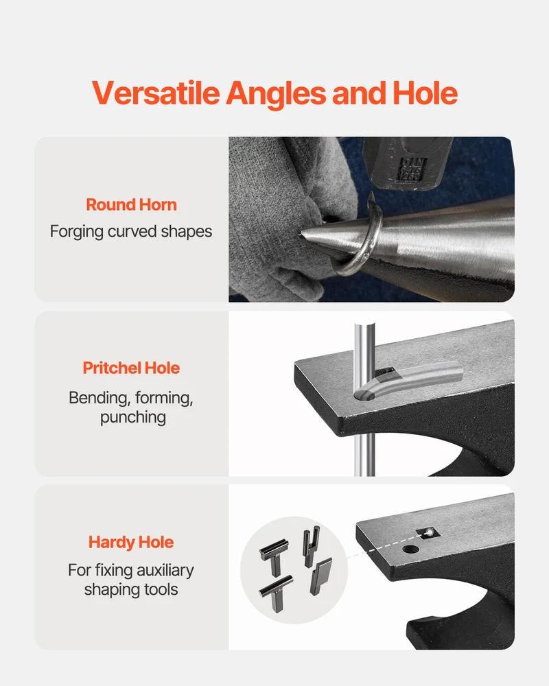 SucceBuy Cast Steel Single Horn Anvil For Professional Blacksmith