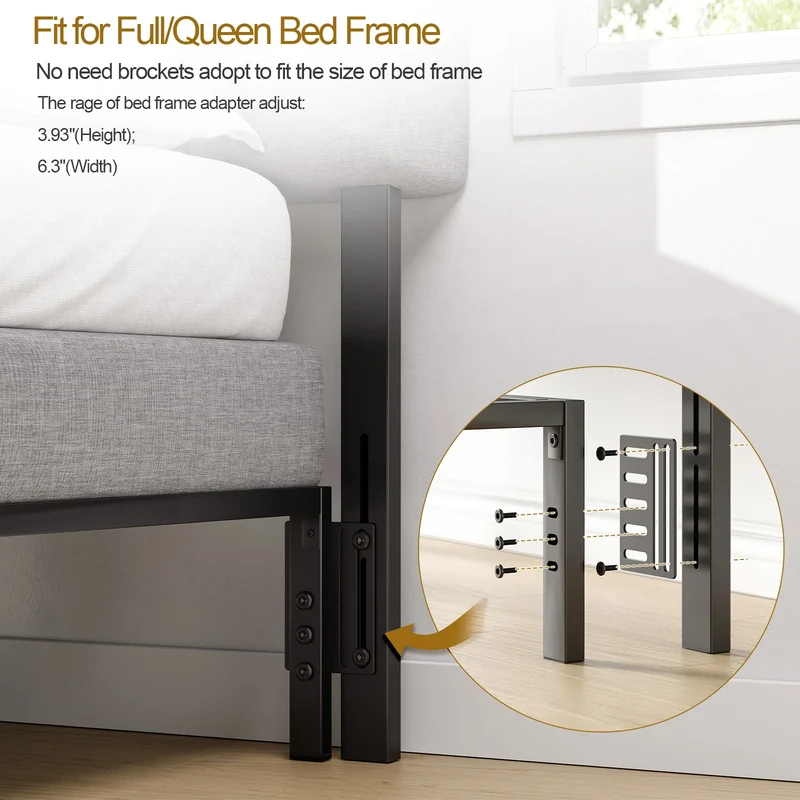 Onbrill Adjustable Linen Headboard With Integrated LED Lighting And Storage