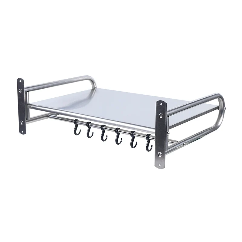 Wall Mounted Stainless Steel Microwave Oven Kitchen Shelf