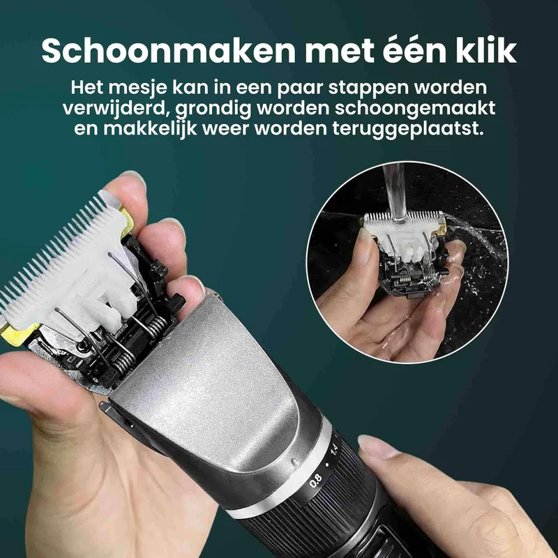 Tondeuse voor mannen / elektrisch oplaadbare baardtrimmer / ook geschikt voor honden / met geleidingskammen / 5 standen / eenvoudig te reinigen