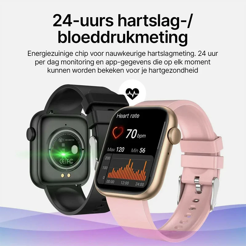 Smartwatch met talrijke gezondheidsfeatures / IP67 waterdichtheid / 35 dagen batterijduur / 100 Sportmodi